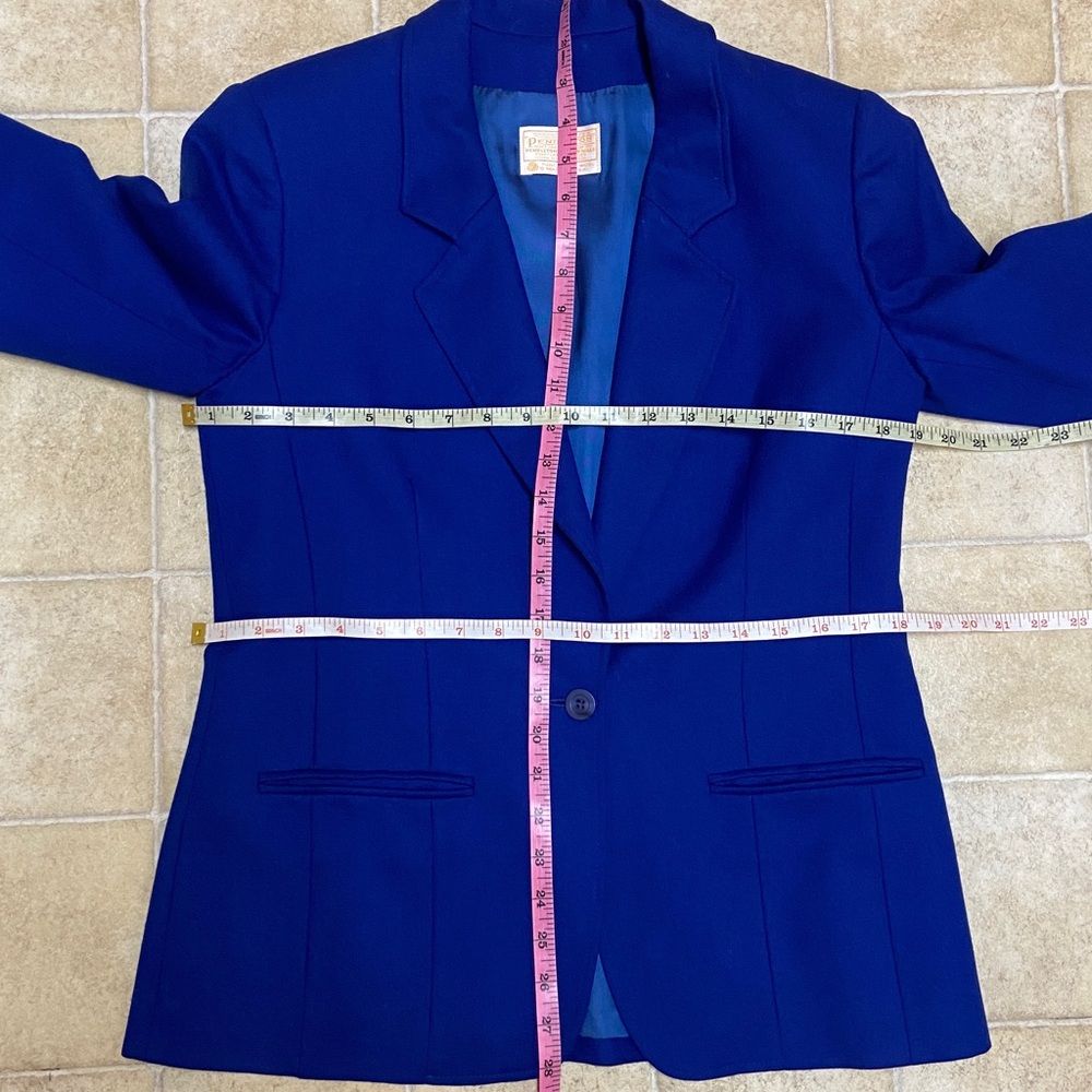 Pendleton Royal Blue Single-Button Tailored Blazer - image 5